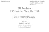 GRE Task Force LED Substitutes / Retrofits (TFSR) Status report … · 2019. 10. 25. · GRE Task Force LED Substitutes / Retrofits (TFSR) Status report for GRE82 2019-10-14 K. Manz,