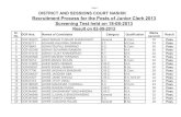 New Page 1 DISTRICT AND SESSIONS COURT NASHIK Recruitment …court.mah.nic.in/courtweb/static_pages/news/Result of... · 2013. 9. 2. · Page 1 Recruitment Process for the Posts of