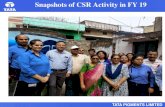 Snapshots of CSR Activity in FY 19 - Tata Pigments · TATA PIGMENTS LIMITED Snapshots of CSR Activity in FY 19 TATA PIGMENTS LIMITED Snapshots of CSR Activity in FY 19 TATA PIGMENTS
