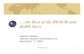 the Rest of the REACH and RoHS Story€¦ · The Restriction of Hazardous Substances has had a profound impactSubstances has had a profound impact ... RoHS is a sibling Directive