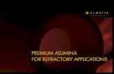 PREMIUM ALUMINA FOR REFRACTORY APPLICATIONS · 5 6 REFRACTORY AGGREGATES REFRACTORY AGGREGATES Tabular Alumina T60/T64 High-purity aggregate Almatis Tabular Alumina T60/T64 is widely