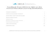 Feedback from HECA to QQI on the revised Blended Learning ... · 1. HECA broadly welcomes the intent of this White Paper to ensure that all elements of Programme Delivery within the