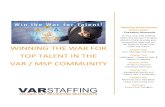winning the war for top talent in the var / msp communityaxcient.com/wp-content/uploads/2018/11/VAR-Staffing-E-Book_2018 … · As the outsourcing of IT services continues to expand,