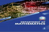 DEPARTMENT OF MATHEMATICS Maths.pdf · scheduled on 14 – 15 Dec, 2018 at MIT, Arts Science and Commerce College, Pune. Given a course of lectures in the mini-MTTS programme held