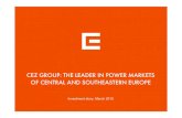 CEZ GROUP: THE LEADER IN POWER MARKETS OF ......CEZ Group installed capacity and generation (2009) Nuclear plants have very low operational costs Coal power plants are using mostly
