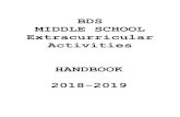 BDS MIDDLE SCHOOL Extracurricular Activities HANDBOOK 2018 ... MIDDLE SCHOOL EXTRACURRICULA… · BDS MIDDLE SCHOOL Extracurricular Activities HANDBOOK 2018-2019 . TABLE OF CONTENTS
