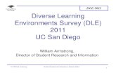 DLE 2011 Di L iDiverse Learning Environments Survey ... · DLE 2011 100.0% DLE2011 Eh iEiHd ifldh 80.0% 90.0% : Ethnic Experience: Had meaningful an onest discussions about race/ethnic