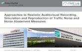 Approaches to Realistic Audiovisual Recording, Simulation ... · Fraunhofer Heinrich Hertz Institute Fraunhofer Heinrich Hertz Institute, Einsteinufer 37, 10587 Berlin 22.02.2017