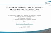 ADVANCES IN RADIATION HARDENED MIXED-SIGNAL …microelectronics.esa.int/amicsa/2012/pdf/S4_01_Kerwin_slides.pdf · < 1E-11 errors/bit/day . Neutron Induced Latch-Up (NIL) Immune (5E11