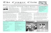 The Cougar Claw 1 · 2017. 10. 6. · The Cougar Claw August-September 2013 Volume 1 Issue 1 Kearns High ... Letter From The Prez Hello Assembly Restaurant Review Teacher Interviews