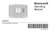 69-2385ES-01 - RTH111 - Honeywell...RTH111 Non-Programmable Thermostat Operating Manual 69-2385ES-01 400-638-008-A_69-2385ES (Honeywell RTH111 Non-Prog. Operating Manual) ENG.fm Page