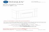 Media Fireplace Console Stock # MFC-23 · Whalen Furniture Mfg., Inc. Page 1 Factory No. 14638 Date 2014-07-25 Rev. 2 Factory: SFOFUR Media Fireplace Console Stock # MFC-23 ADULT