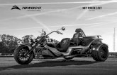 NET PRICE LIST - rewaco Trikes · 2020. 1. 20. · NET PRICE LIST EXPORT The illustrated trike shows the model ST-2 with the equipment package „Black Line“ and manually operated