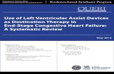 Use of Left Ventricular Assist Devices as Destination ...€¦ · new ventricular assist device, the HeartMate II, to the HeartMate XVE. CENTERS FOR MEDICARE AND MEDICAID SERVICES
