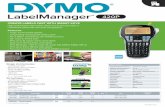 LabelManager ªLabelManager ª 420P Quick Specs Unit Dimensions (H x W x L) 104 x 215 x 57 mm Weight (excluding battery) 415 g Mac ¨ /PC Compatible Yes via DYMO Connect Accepts Label