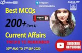 @ambitiousbaba Best MCQs 200 · Best MCQs 200+ (Part-1) Current Affairs TRICKS TO REMEMBER Telegram: @ambitiousbaba Android APP 30 THAUG TO 5 SEP 2020