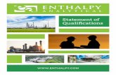 Statement of Qualifications · The NELAC Institute (TNI), numerous state programs, Department of Defense ... your partner for success. 5. Environmental Toxicology Enthalpy provides