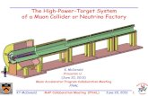 The High-Power-Target System of a Muon Collider or ...physics.princeton.edu/~mcdonald/mumu/target/targettrans...Hisham Sayed (BNL) [IPAC13, TUPFI075] The shorter taper results in a