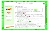 Frogs on a Log - hand2mind · 2017. 9. 13. · Write the number in the story. Repeat. _3_ frogs sat on a log. _5_ frogs hopped on. I tossed a 3.Blackline Then I tossed a 5. 3.etend