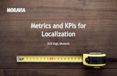 Metrics and KPIs for Localization · Data, Metrics and Indicators Data is a collection of facts and statistics collected together for reference or analysis A metric is a collection