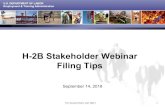 H-2B Stakeholder Webinar Filing Tips · 2020. 7. 15. · H-2B Stakeholder Webinar Filing Tips. For Government Use ONLY 1. ... H-2B Application Preparation and Submission Notice of