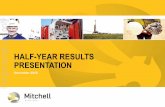 HALF-YEAR RESULTS PRESENTATION · This presentation contains statements, opinions, projections, forecasts and other material (“forward-looking statements”) with respect to the