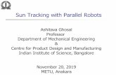 Sun Tracking with Parallel Robots - raml.iyte.edu.trraml.iyte.edu.tr/wp-content/uploads/2019/11/SunTrackingWithParalle… · Sun Tracking with Parallel Robots Ashitava Ghosal Professor