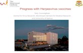 Tony Cunningham Centre for Virus Research, Westmead ... · Dengue, ?Zika . Types of vaccines ... MPL, QS21, (CpG), dMPL . QS21 . HSV2 gD/dMPL vaccine - the first (partially) successful