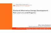 Thailand Alternative Energy Development Plan (AEDP 2015 ... · 3 Thailand final energy consumption, by fuel type 2014‐2016 (Unit: ktoe) •In 2016, Thailand’s final energy consumption