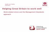 Helping Great Britain to work well - UNISON · depression) at a conservatively estimated cost of £5.2 ... and tips for practical ... tackling work-related stress, mental ill health