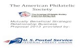 The American Philatelic Society€¦ · U.S. Postal Service Federal Credit Union was established in 1934 under the name “Post Office Department Employees Credit Union”. USPS FCU