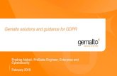 Gemalto solutions and guidance for GDPR E-Passports Certificate Infrastructures Trust. Every day. Protect Cloud & Virtual Infrastructure Protect Identities Protect Infrastructure Protect