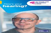 How’s your hearing? - Safer Salford · 2020. 1. 27. · If you hear ringing, whistling or buzzing sounds in your ear(s) or head when there’s no external source, it could be tinnitus