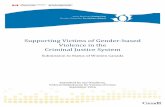 Supporting Victims of Gender-based Violence in the ... · disclosure, and to request to use testimonial aids when appearing as a witness. ... Recommendation 1: Victims should receive