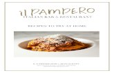 RECIPES TO TRY AT HOME - il Pampero · Based on two people sharing . 2 English muffins . 4 eggs . 8 slices of cooked ham . ... create as many shapes as you can! Get creative and have
