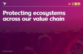 Protecting ecosystems across our value chain · Protecting ecosystems across our value chain continued Highlights from the year • We broadened our natural raw materials programmes