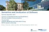Semantics and Veriﬁcation of Softwaremoves.rwth-aachen.de/wp-content/uploads/SS15/sv-sw/l15.pdf · (no interaction)corresponds to sequential execution) But what if variables areshared?