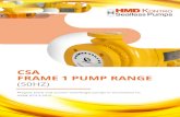 CSA FRAME 1 PUMP RANGE - hmdkontro.com · The CSA magnet drive end suction centrifugal pumps are a modular range of chemical service pumps designed to cover a wide duty and application