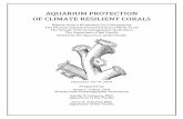 AQUARIUM PROTECTION OF CLIMATE RESILIENT CORALSCorals that cope with climate-change induced stressors, including ocean warming and acidification, are termed “climate-resilient”.