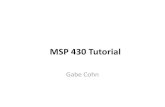 MSP 430 Tutorial · MSP430 Launch Pad Dev. Kit •Very low cost! •Simple MSP430 •USB programmer / debugger •1 PB-switch •2 LEDs (red and green) •All I/O pins exposed