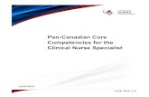 Pan-Canadian Core Competencies for the Clinical Nurse Specialist … · 2020. 4. 16. · The CNS is a nursing leader. Systems leadership includes the ability to manage change and