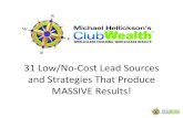 31 Low/No-Cost Lead Sources and Strategies That Produce ... · •Get short sale referrals from agents •Get REO referrals from agents. Fee-For-Lead-Services •Top-Down Short Sales