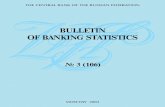 old.cbr.ru · 1 BULLETIN OF BANKING STATISTICS „ 3 (106) In accordance with IMF Special Data Dissemination Standard (SDDS) we herein inform our readers about approximate dates of