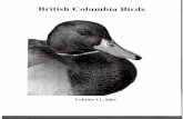 Volume 11, 2001 British Columbia Birds Page 1Volume 11, 2001 British Columbia Birds Page 5 SPRING WATER BIRD MIGRATION AT ALKALI LAKE Andrew C. Stewart 3932 Telegraph Bay Road Victoria,
