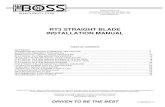 RT3 STRAIGHT BLADE INSTALLATION MANUAL€¦ · DRIVEN TO BE THE BEST STB03278-12 BOSS PRODUCTS A Division of Northern Star Industries, Inc. P.O. Box 787 Iron Mountain MI 49801-0787