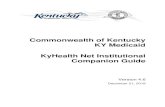Commonwealth of Kentucky KY Medicaid KyHealth Net ...uatweb.kymmis.com/kymmis/pdf/KHN institutional manual_v4.6_FIN… · 2.4 03/04/2013 Keri Hicks Finalized Tech Writer Updates.