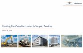 Creating Pan-Canadian Leader in Support Services · 2020. 3. 26. · Creating Pan-Canadian Leader in Support Services . ... Dexterra or Fairfax's results of operations and financial