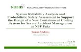 System Reliability Analysis and Probabilistic Safety ......Specification of Quantitative System Reliability Target • Design specifications: startup and system operation by operator