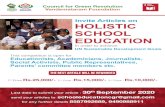 Invite Articles on HOLISTIC SCHOOL EDUCATION Holistic School... · HOLISTIC SCHOOL EDUCATION In order to achieve UN Sustainable Development Goals This competition is open for Educationists,