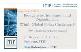 September 7, 2015 Productivity, Innovation and Digitalization ......Productivity, Innovation and Digitalization: Which Global Policy Challenges? 10th Anniversary Event, Bruegel September